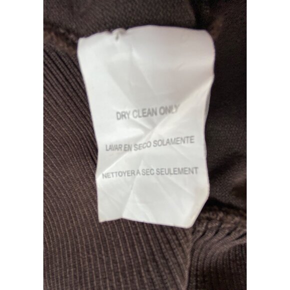 Bebe Chocolate Brown Gold Buttons Cardigan Sweater Top Size Large Stretch Y2K - Picture 5 of 5